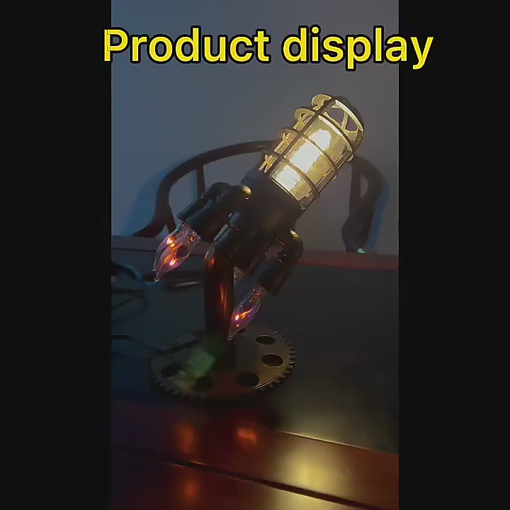 Steampunk Rocket Lamp