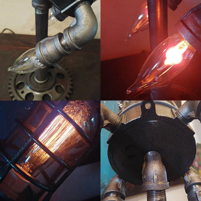 Steampunk Rocket Lamp